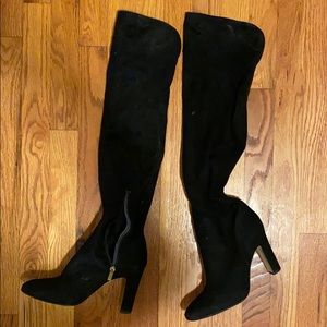 Over The Knee Suede Black Boot Size 7